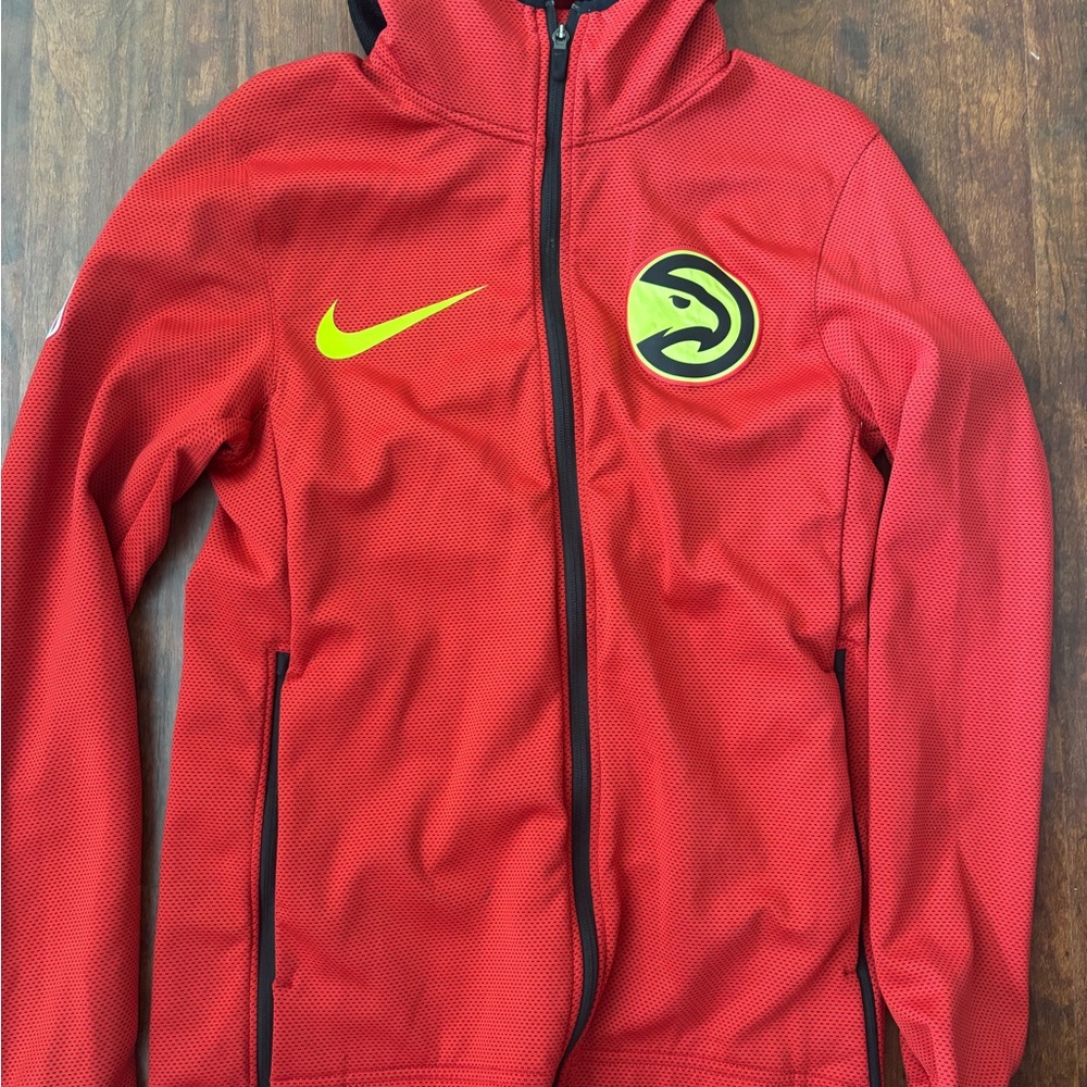 Nike Red and Yellow Zip-Up Hoodie